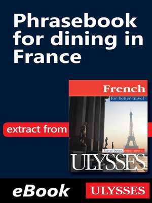 cover image of Phrasebook for dining in France
